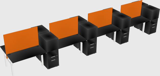 Shared electric desk + cabinet