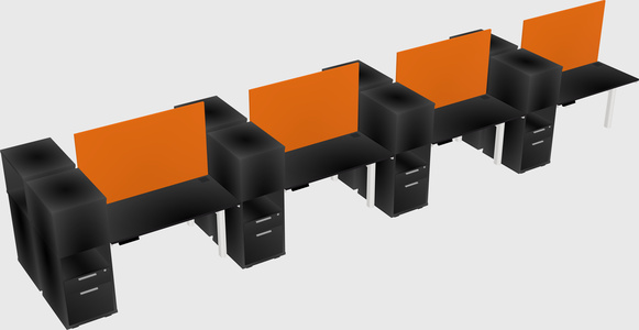 Shared electric desk + cabinet