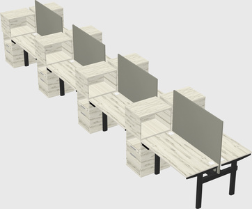 Shared electric desk + cabinet