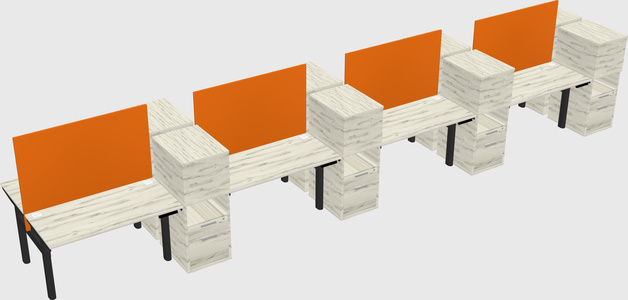 Shared electric desk + cabinet