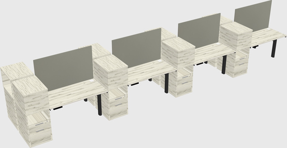 Shared electric desk + cabinet