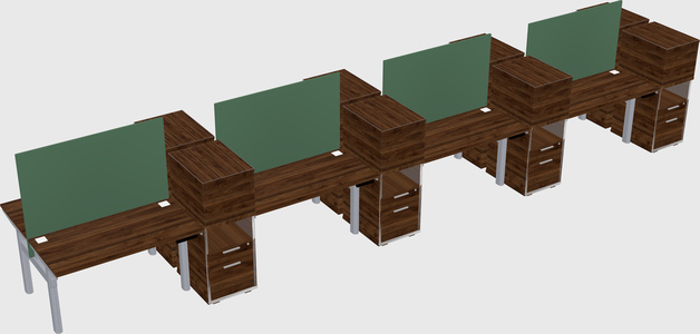 Shared electric desk + cabinet