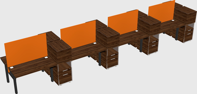 Shared electric desk + cabinet