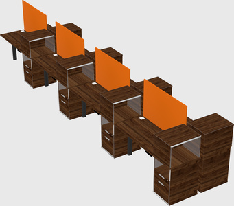 Shared electric desk + cabinet