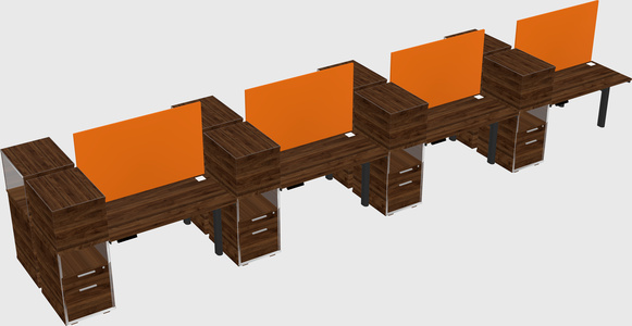 Shared electric desk + cabinet
