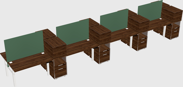 Shared electric desk + cabinet