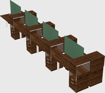 Shared electric desk + cabinet