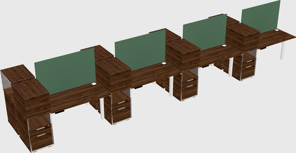 Shared electric desk + cabinet