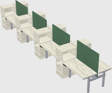 Shared electric desk + cabinet