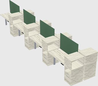 Shared electric desk + cabinet