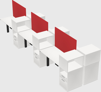 Shared electric desk + cabinet