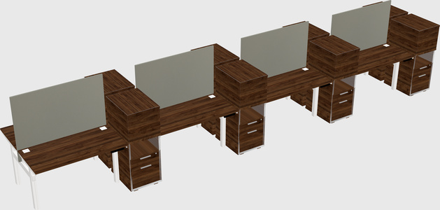 Shared electric desk + cabinet