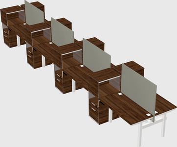 Shared electric desk + cabinet