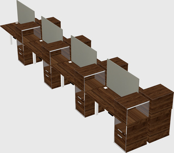 Shared electric desk + cabinet