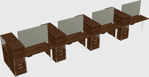 Shared electric desk + cabinet