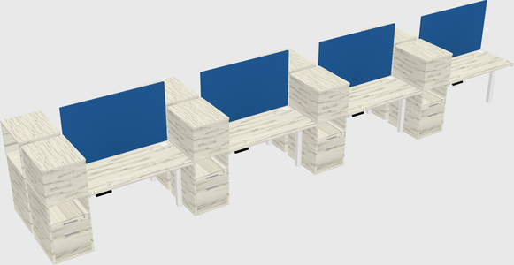 Shared electric desk + cabinet