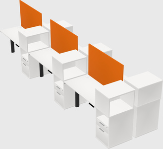 Shared electric desk + cabinet