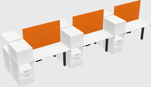 Shared electric desk + cabinet
