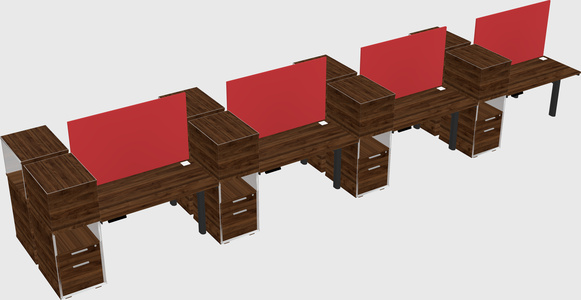 Shared electric desk + cabinet