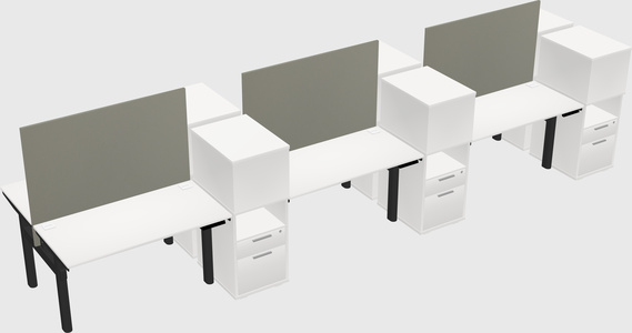 Shared electric desk + cabinet