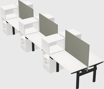 Shared electric desk + cabinet