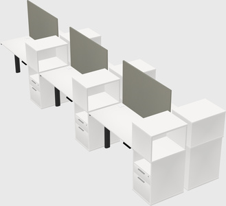 Shared electric desk + cabinet