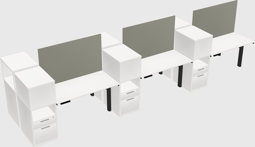 Shared electric desk + cabinet