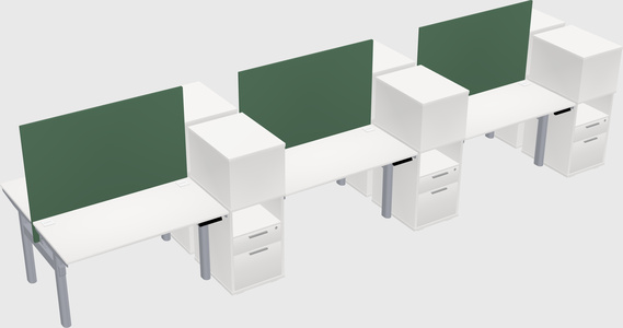 Shared electric desk + cabinet