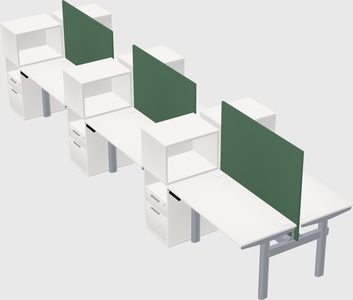 Shared electric desk + cabinet