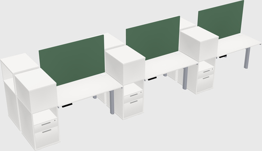 Shared electric desk + cabinet
