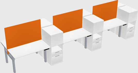 Shared electric desk + cabinet