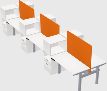 Shared electric desk + cabinet