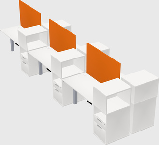 Shared electric desk + cabinet