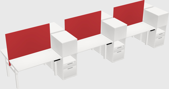 Shared electric desk + cabinet