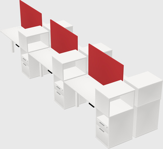 Shared electric desk + cabinet