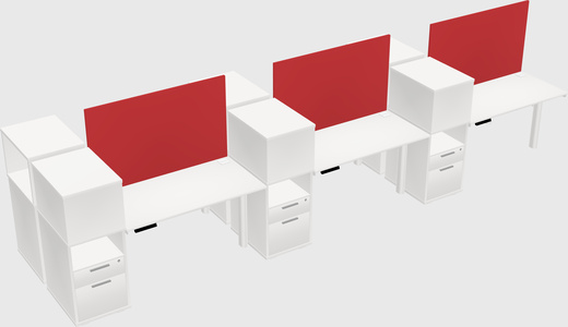 Shared electric desk + cabinet