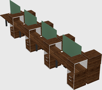 Shared electric desk + cabinet