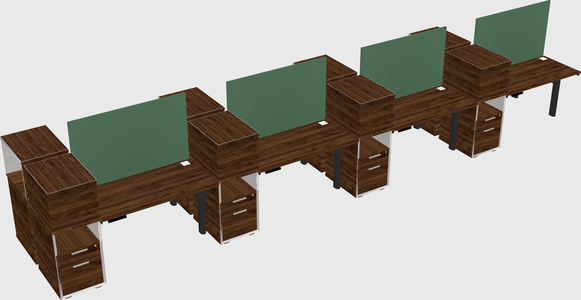 Shared electric desk + cabinet