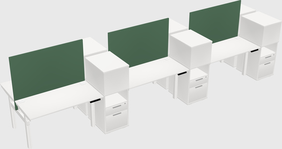 Shared electric desk + cabinet