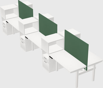 Shared electric desk + cabinet