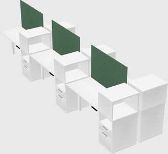 Shared electric desk + cabinet