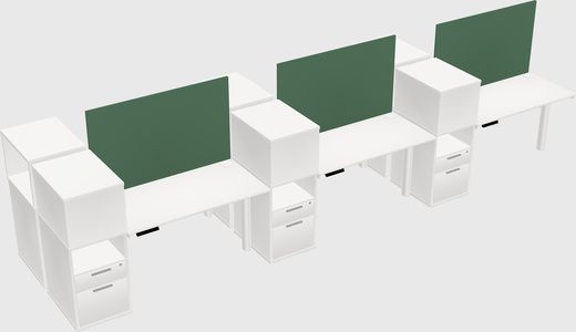 Shared electric desk + cabinet