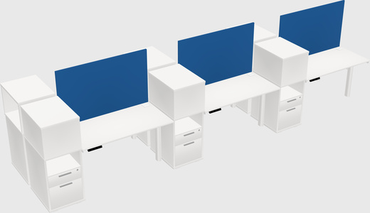 Shared electric desk + cabinet