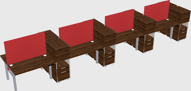 Shared electric desk + cabinet