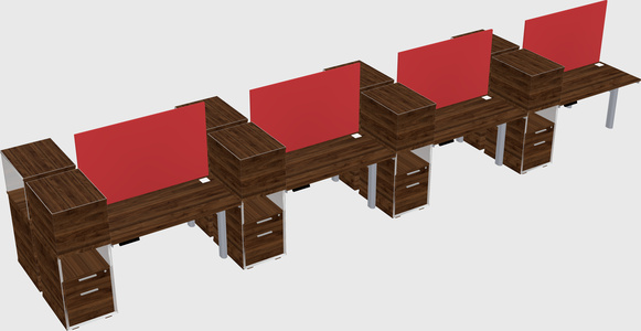 Shared electric desk + cabinet