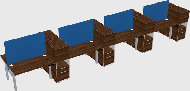 Shared electric desk + cabinet