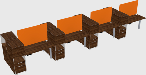 Shared electric desk + cabinet