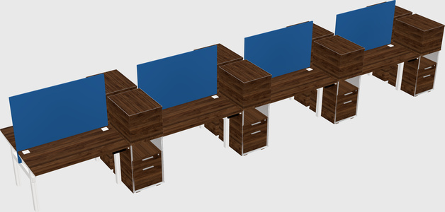 Shared electric desk + cabinet