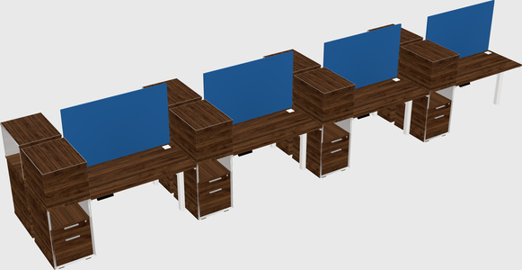 Shared electric desk + cabinet