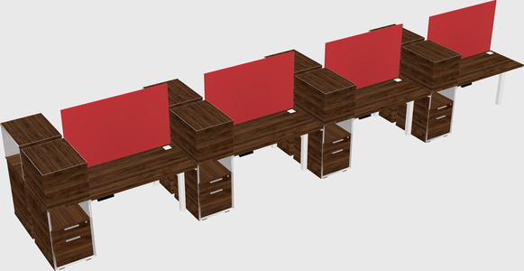 Shared electric desk + cabinet